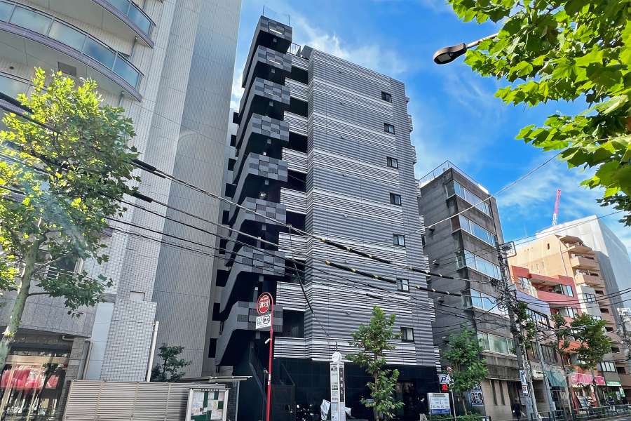 メイクス新中野アジールコートの外観（南東側から）