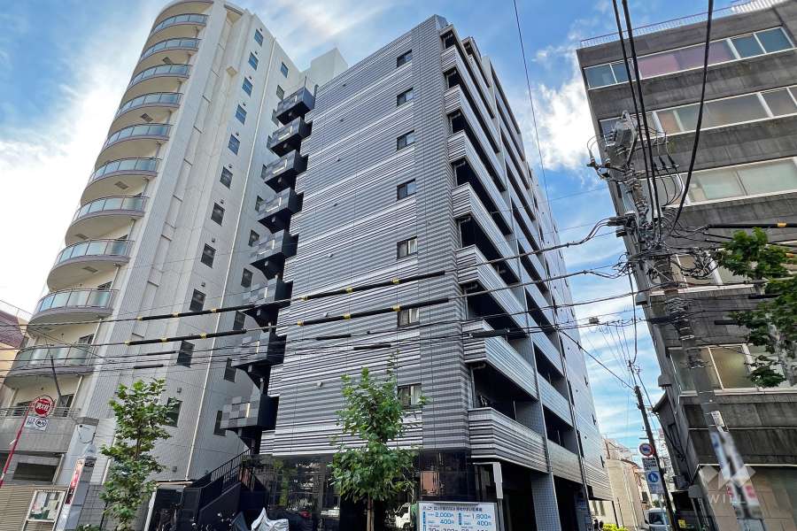 メイクス新中野アジールコートの外観（北東側から）