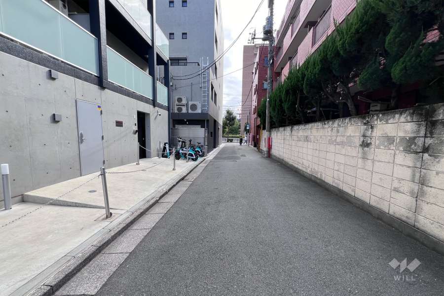 敷地東側の前面道路