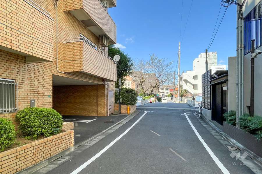 敷地東側の前面道路