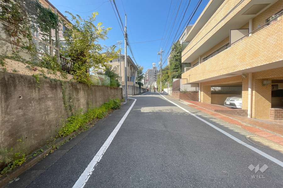 敷地南側の前面道路（東側から）