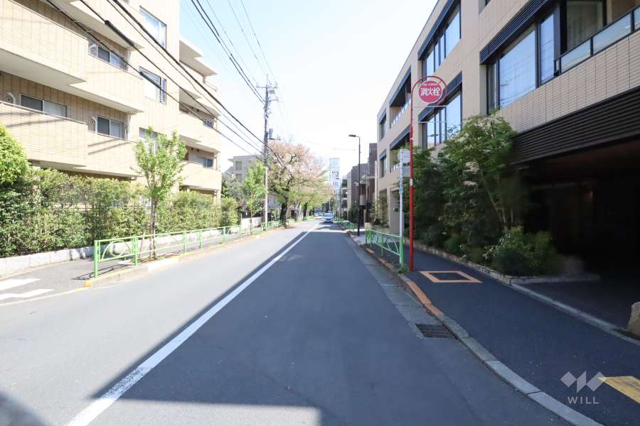 敷地北側の前面道路　