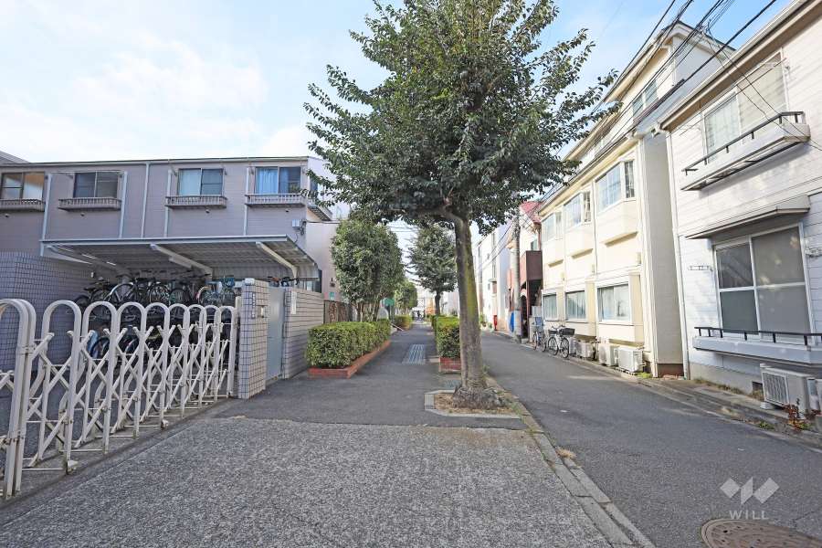 敷地北側の前面道路
