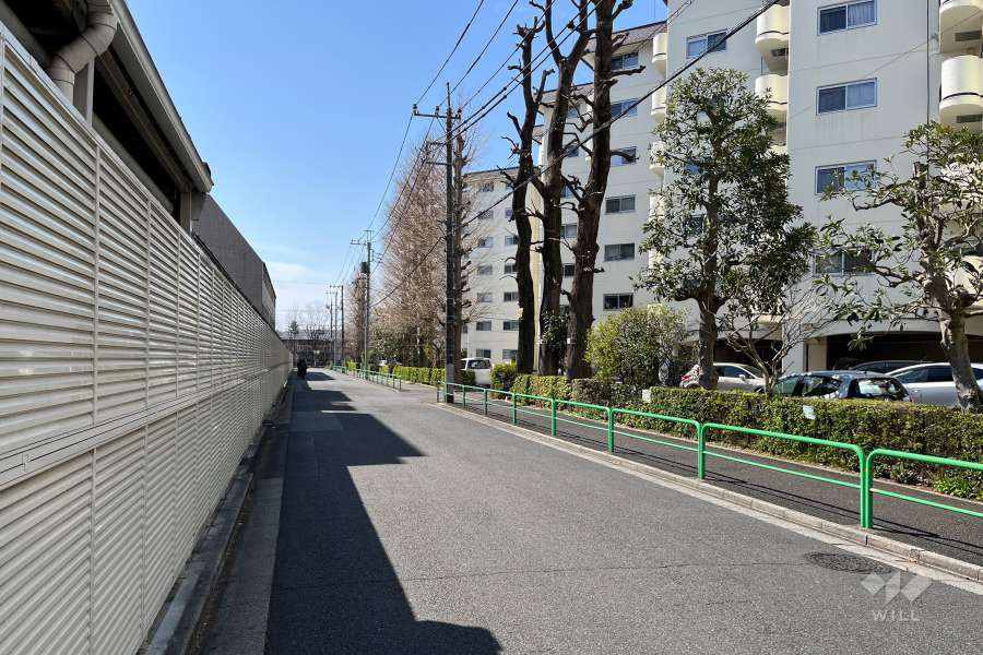 敷地東側の前面道路