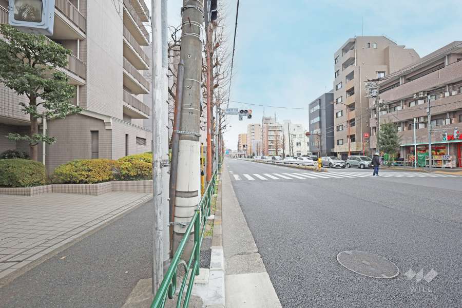 敷地北側の前面道路