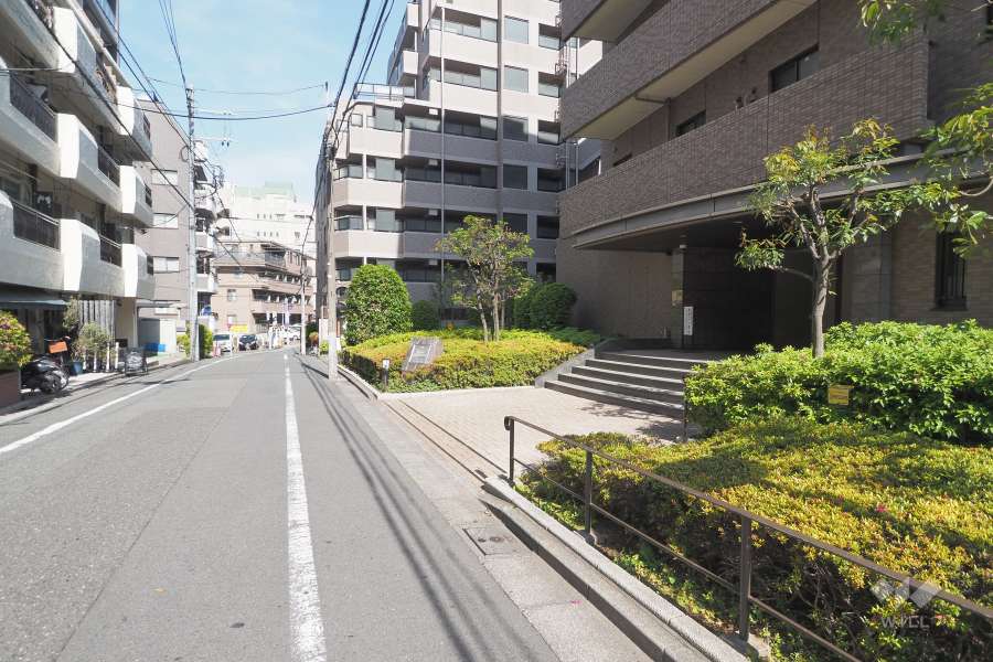敷地北側の前面道路