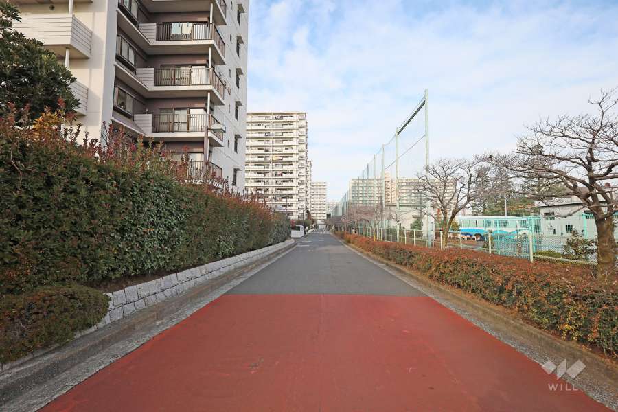 敷地東側の前面道路