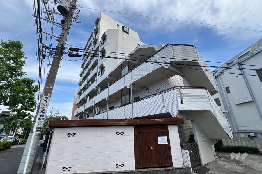 レインボー石神井公園マンションの外観（北西側から）