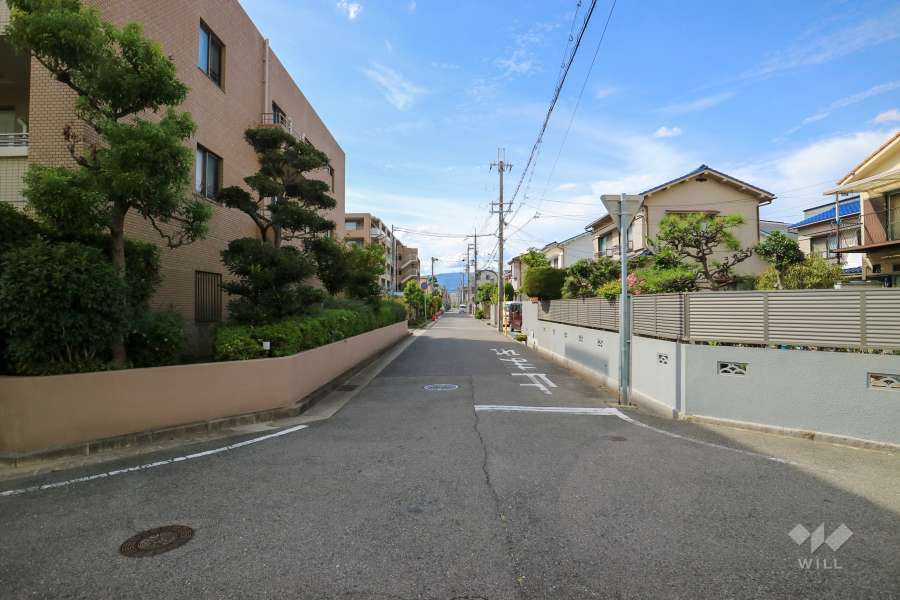 敷地北東側の前面道路