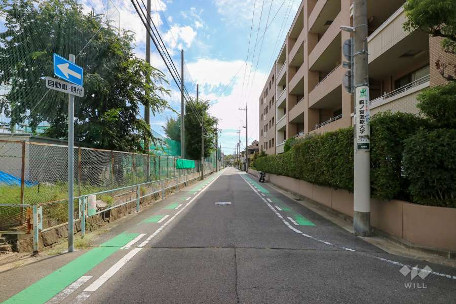 敷地南東側の前面道路