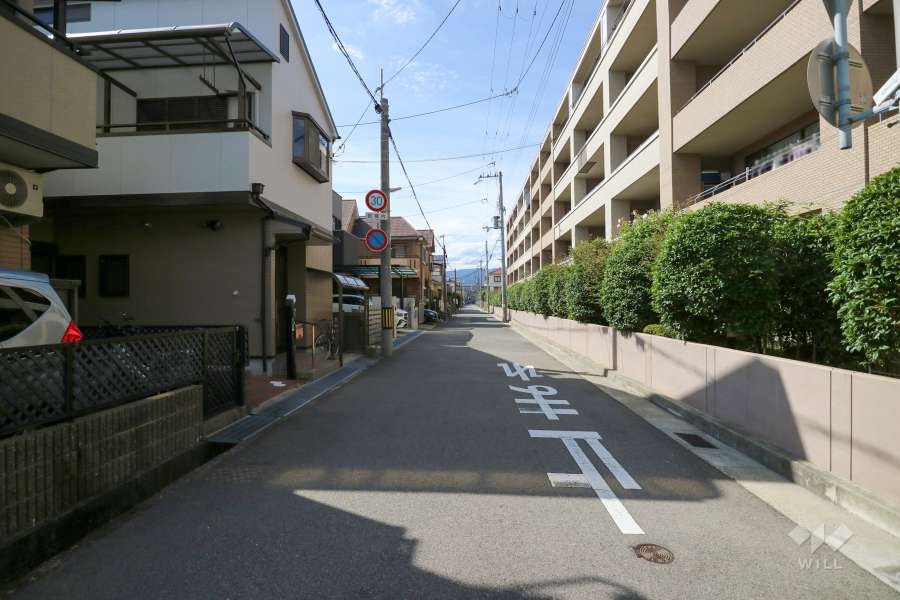 敷地南西側の前面道路