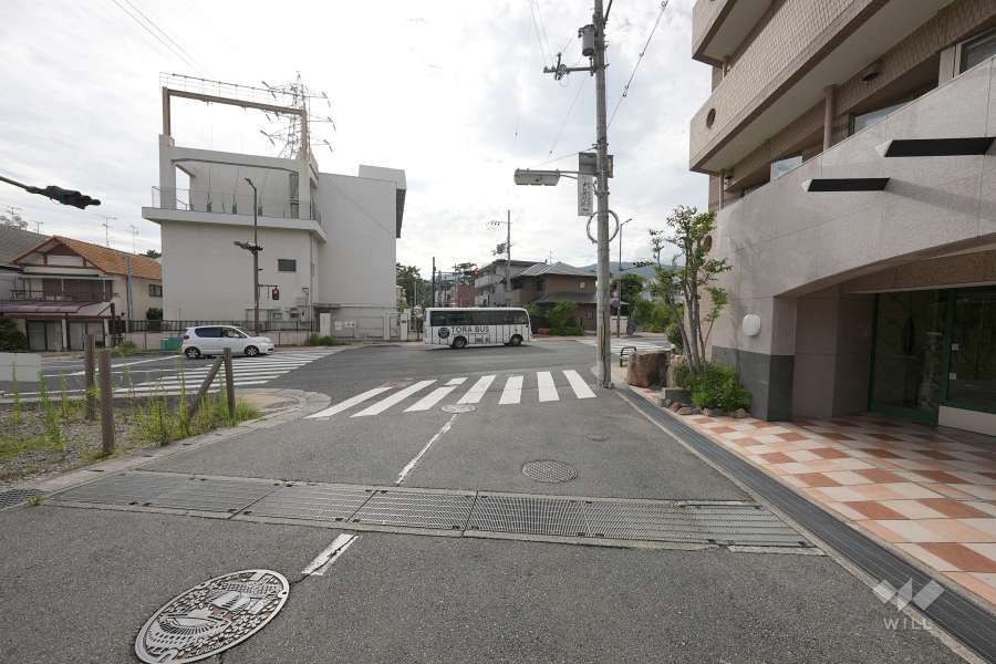 敷地南側の前面道路（東側から）