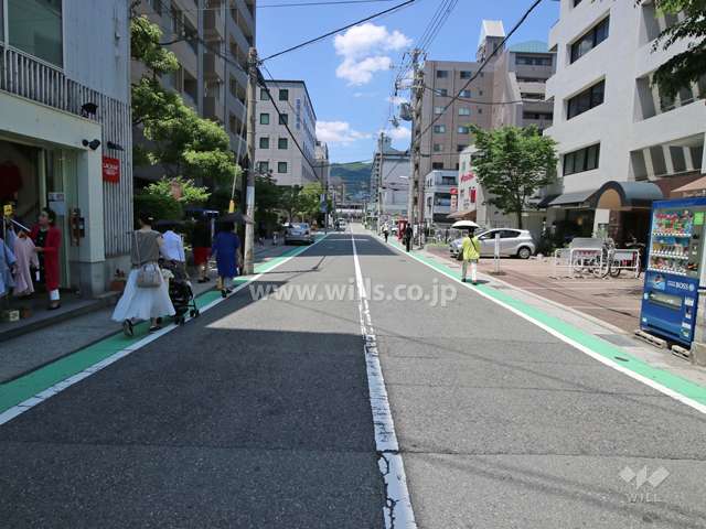 敷地東側の前面道路（南側から）