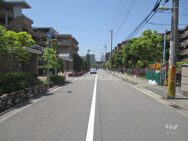 敷地北側の前面道路
