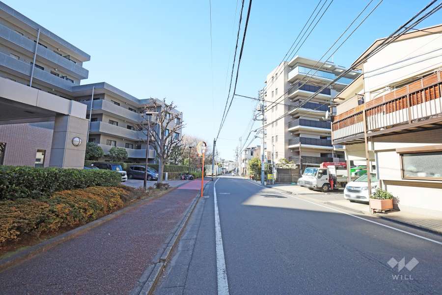 敷地北側の前面道路