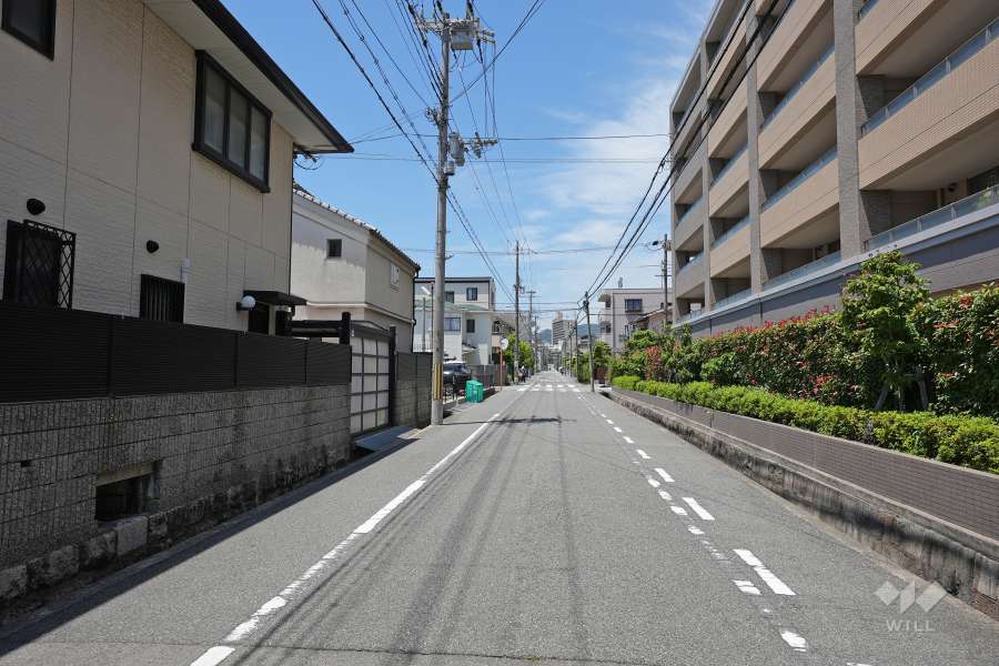 敷地南側の前面道路（東側から）