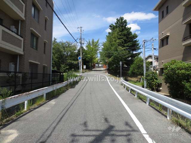 敷地東側の前面道路（南側から）