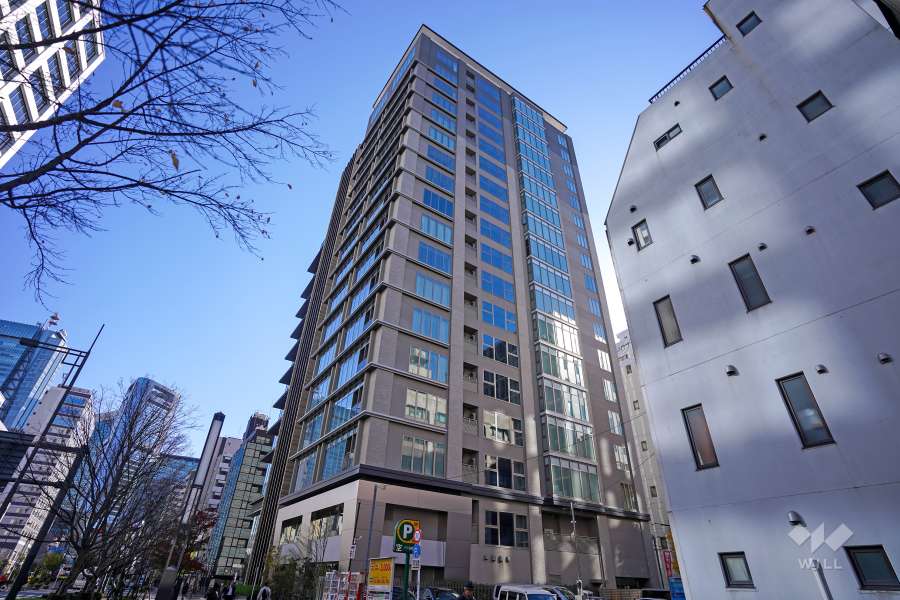 プラウド新虎通りの外観（北西側から）