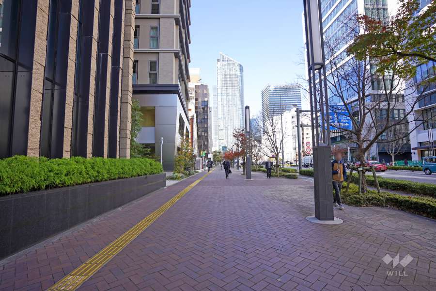 敷地北側の前面道路（東側から）