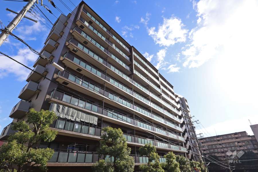 ユニハイム山崎6号棟の外観（西側から）