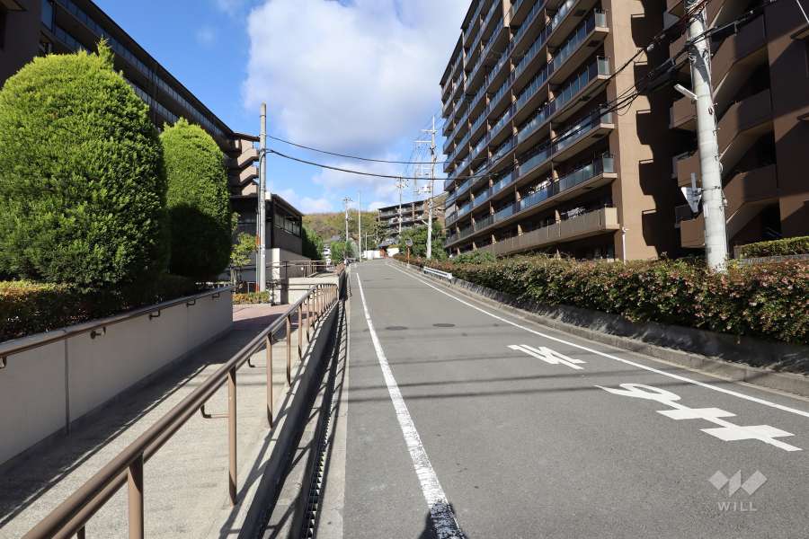 敷地南西側の前面道路