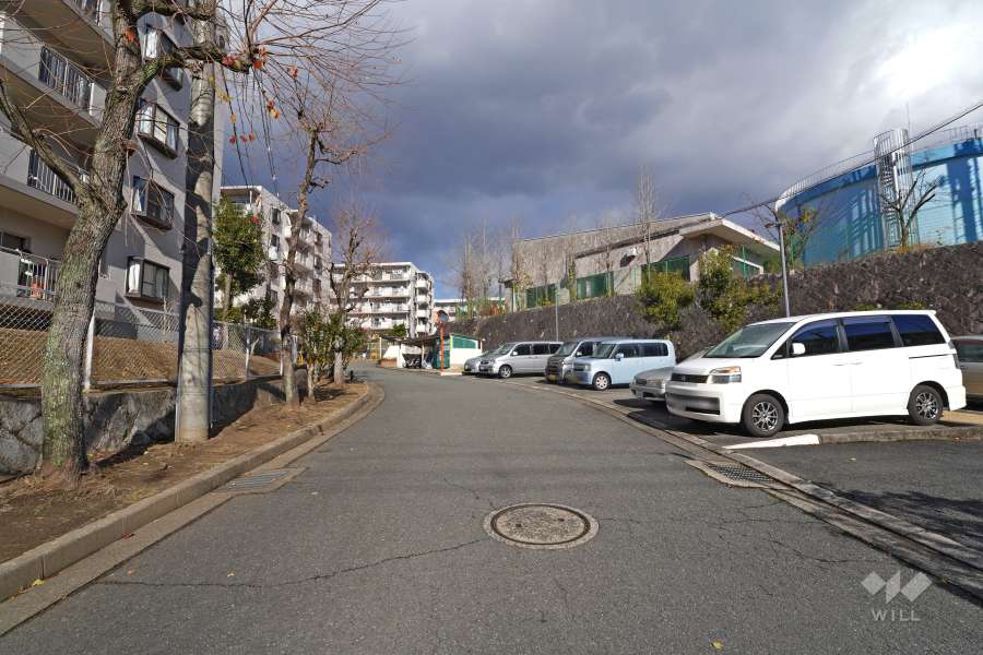 敷地北側の前面道路（東側から）