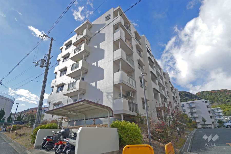 若山台第3住宅12号棟の外観（北東側から）