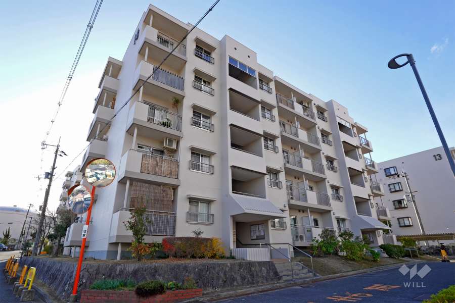 若山台第3住宅14号棟の外観（北東側から）