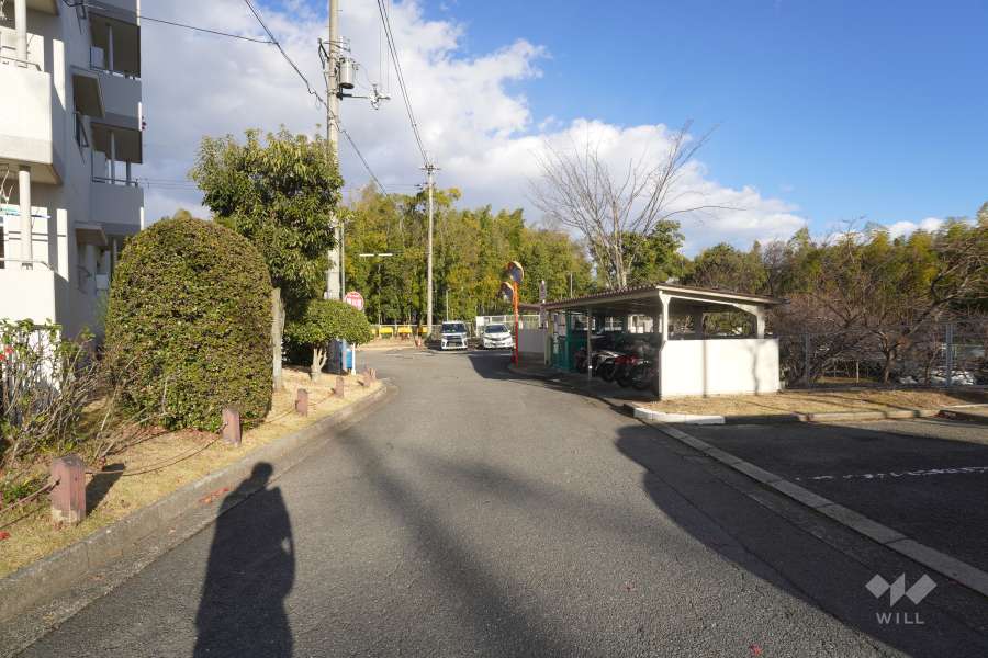 敷地東側の前面道路