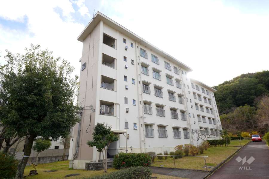 若山台第1住宅20号棟の外観（北東側から）