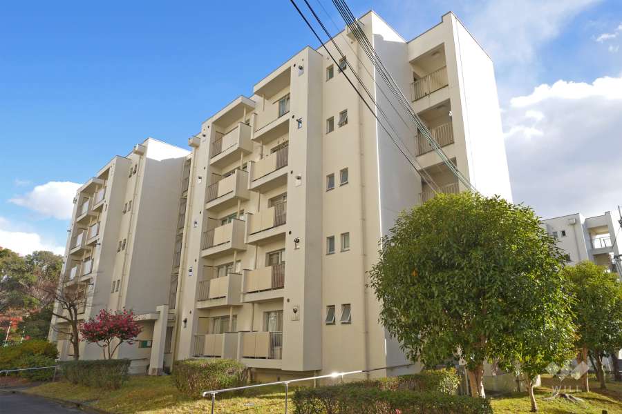 若山台第1住宅35号棟の外観（北西側から）