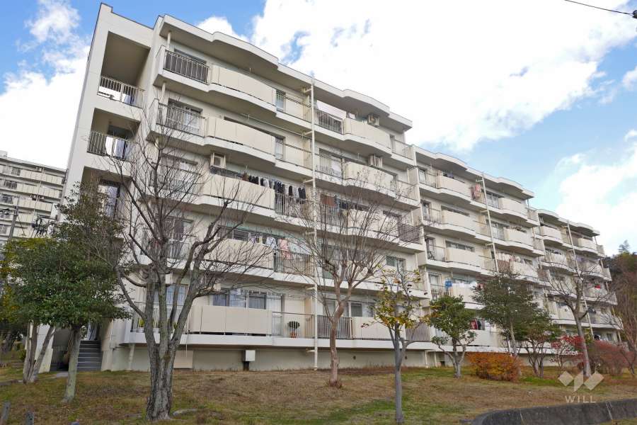 若山台第1住宅36号棟の外観（南西側から）