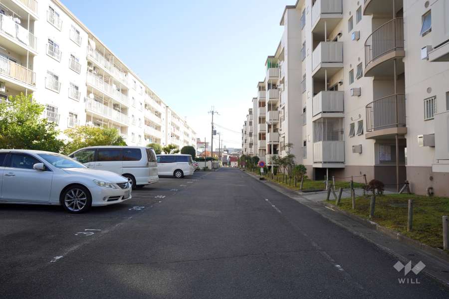 敷地北側の通路（西側から）