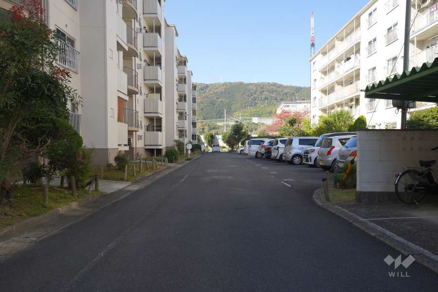 敷地北側の通路（東側から）