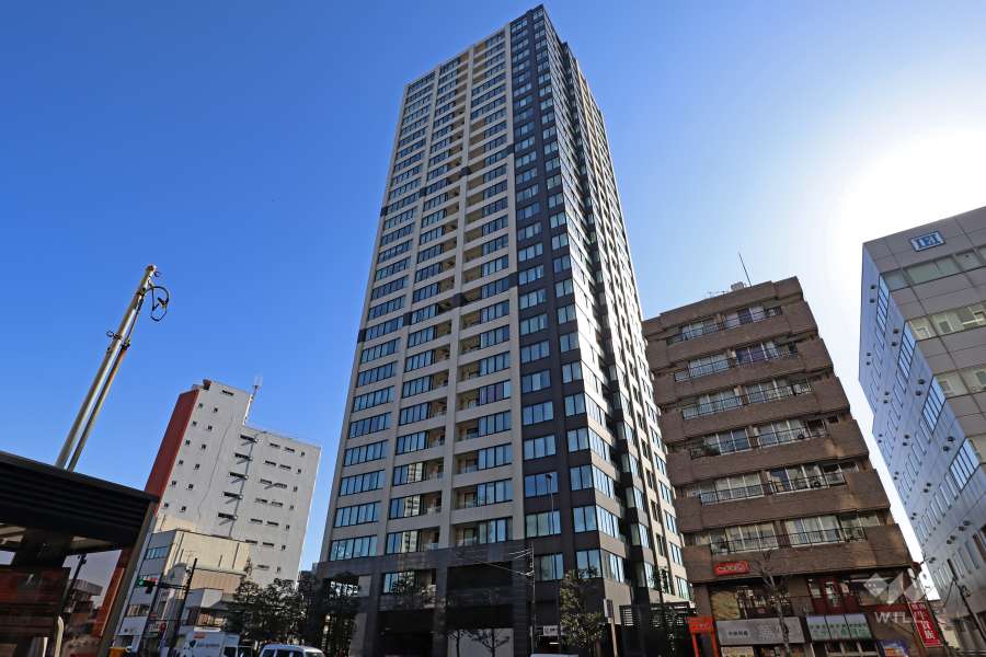 ザ・ヒルトップタワー高輪台の外観（西側から）