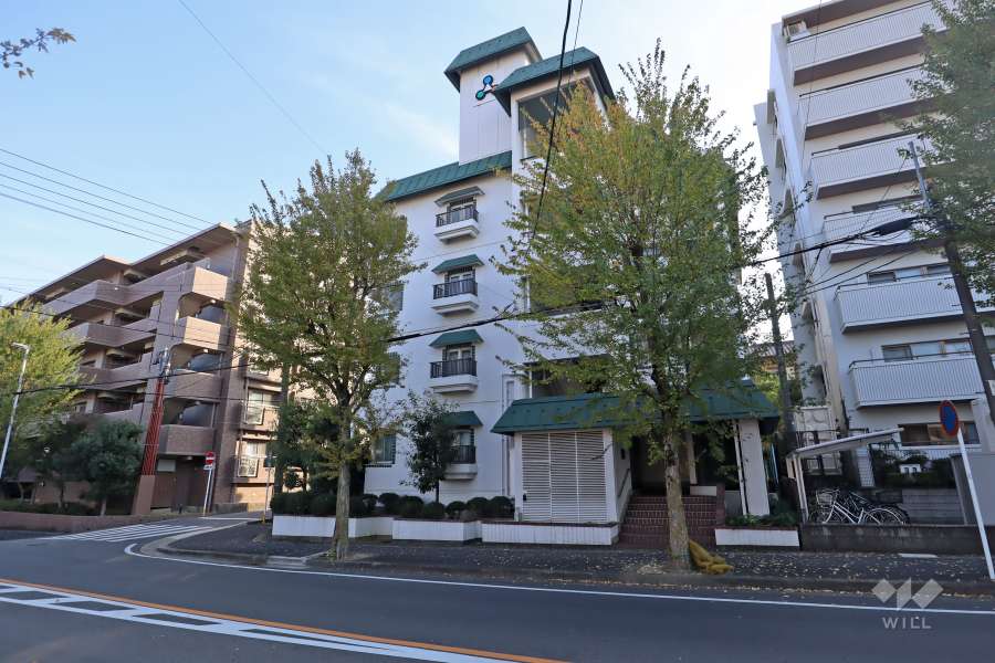 三旺マンション上社の外観（北西側から）
