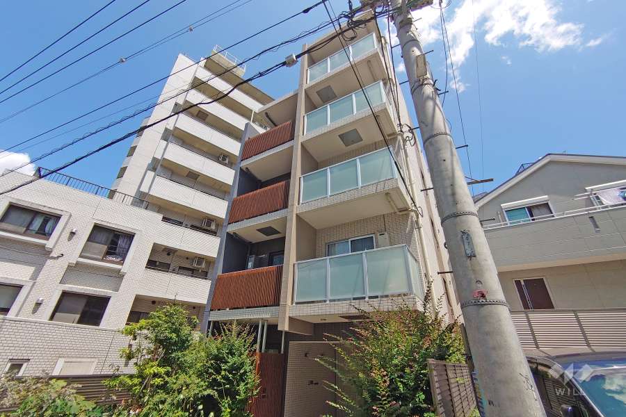 ログ代々木の外観（南西側から）