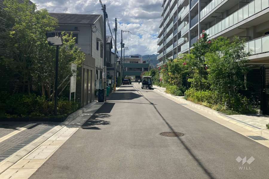 敷地南側の前面道路