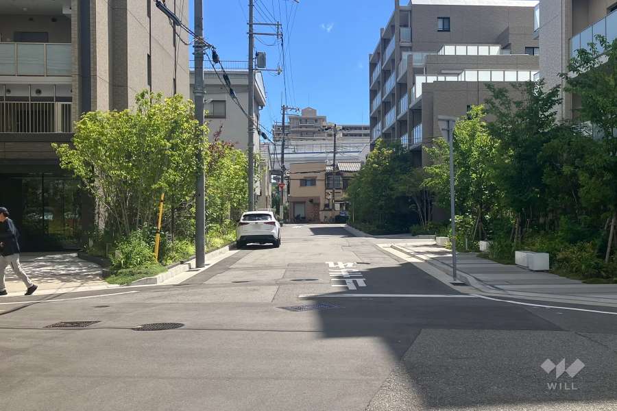 敷地東側の前面道路