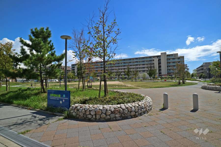 北側は浜甲団地公園に面しています。