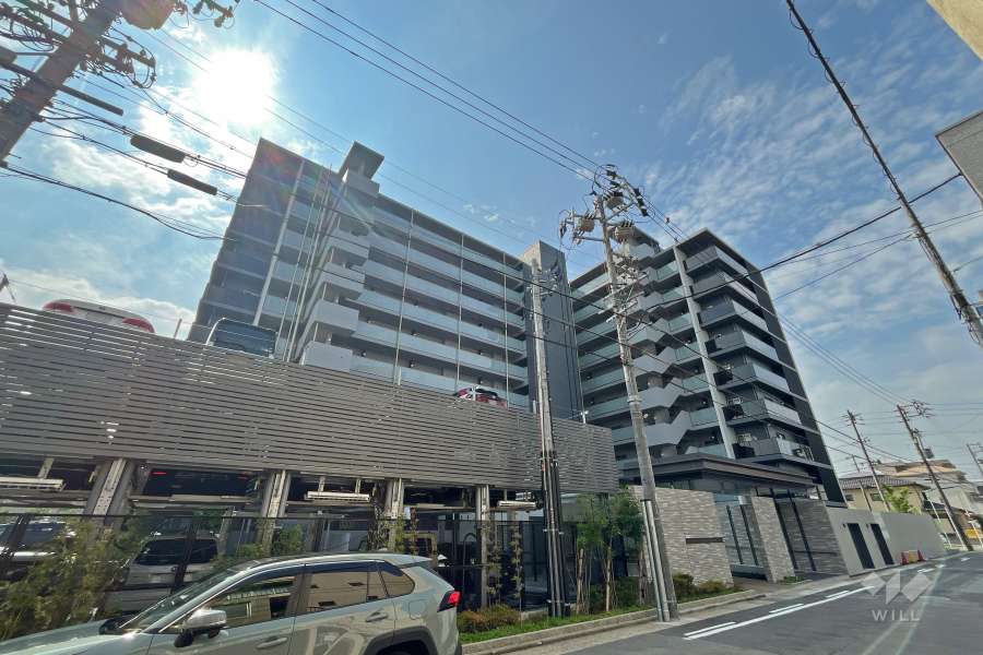 ル・サンク吹上駅前の外観(北西側から)