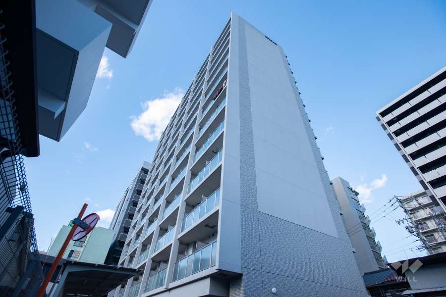 エスリード新栄プライムの外観（南東側から）