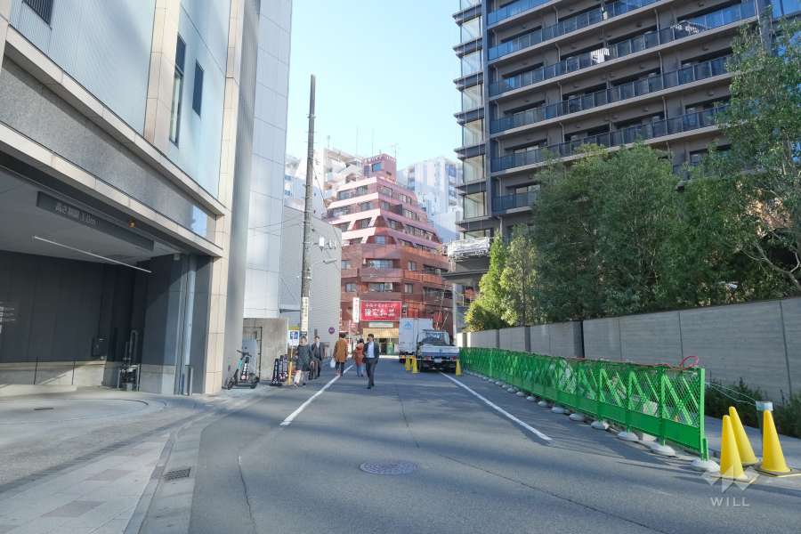 敷地南東側の前面道路　