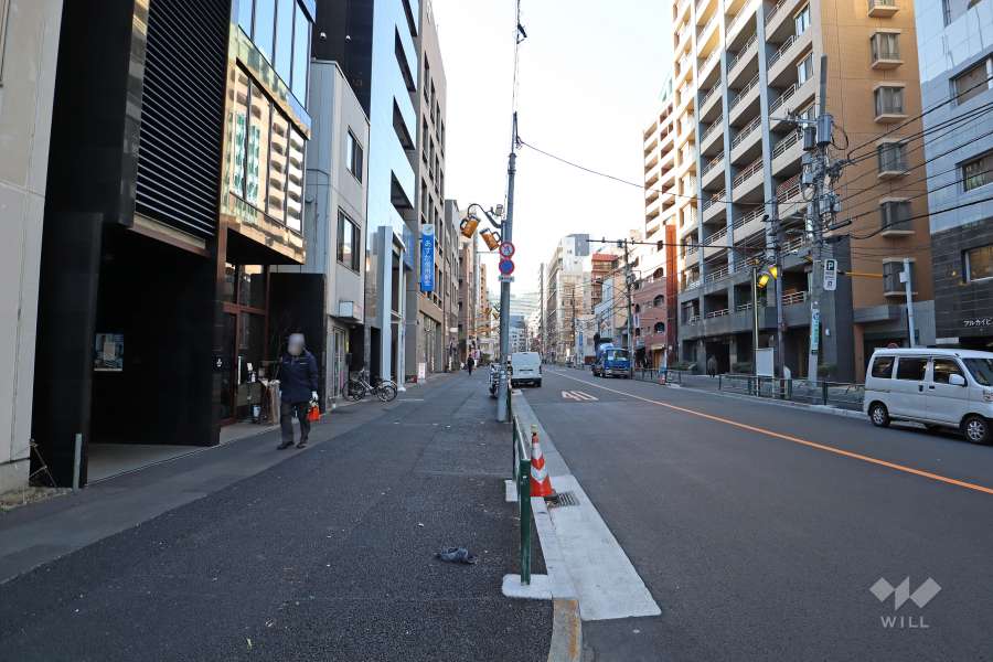 敷地南西側の前面道路
