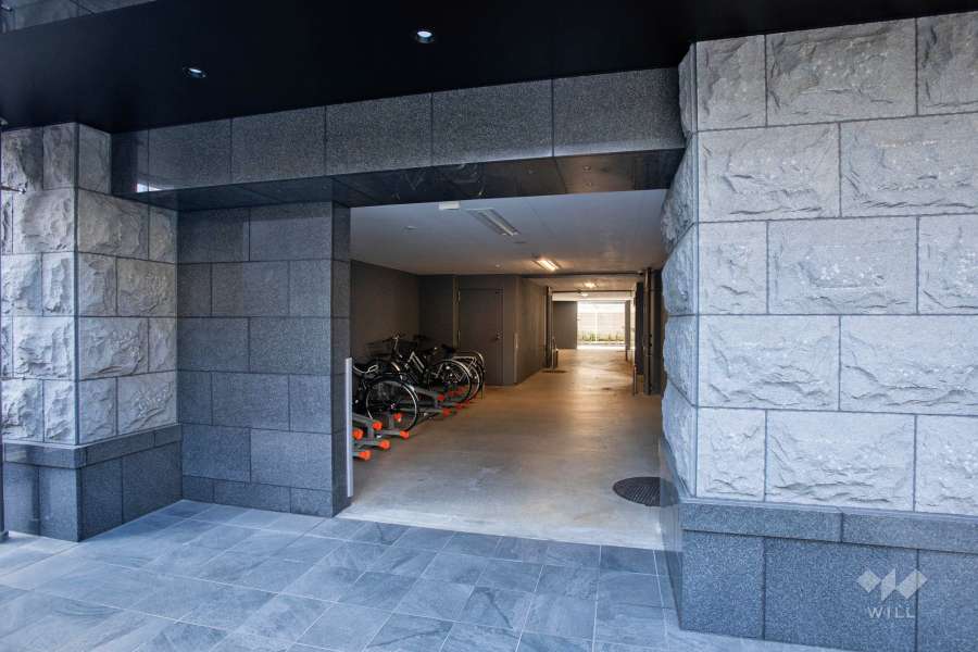 駐輪場の出入口