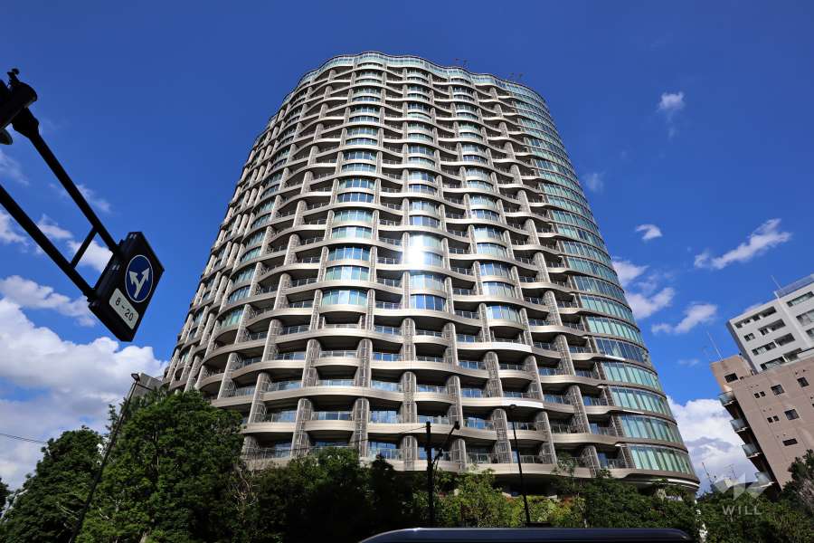 パークコート神宮北参道タワーの外観(北西側から)