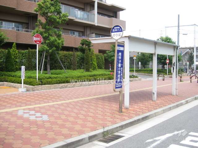 D棟の目の前にあるバス停