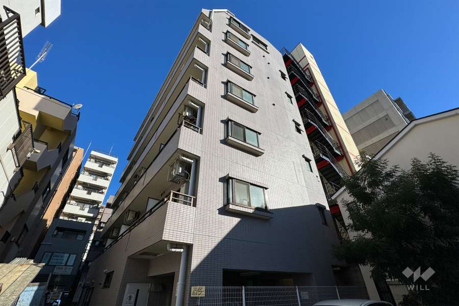 大井町プリンスハイツの外観(南西側から）