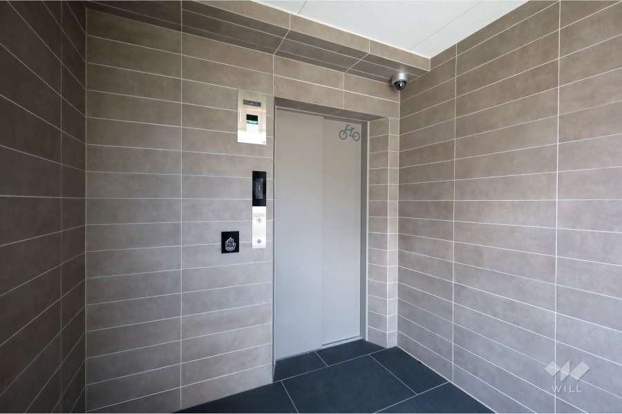 駐輪場の出入口