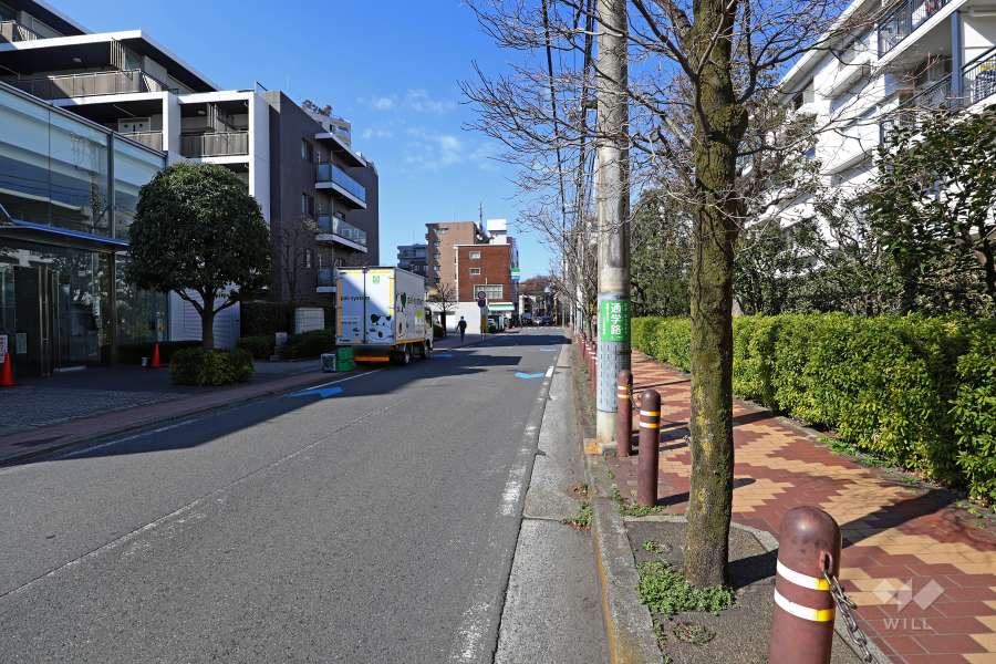 敷地南側の前面道路（東側から）